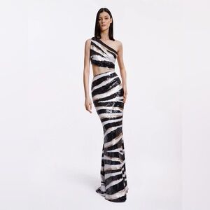 ELIE SAAB asymmetric sequin dress
